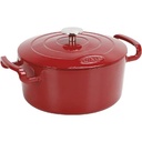 SITRAM Cast Iron Red glossy Round Casserole Dish, 5 L \711086-I21