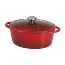 SITRAM Cast Iron Black cherry Oval Casserole Dish, 9 L \711066-I21