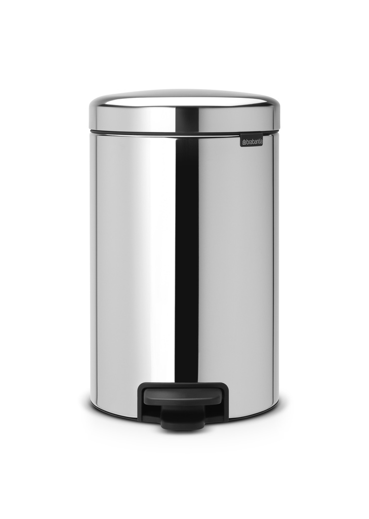 Brabantia Pedal Bin newIcon 12L Plastic Inner Bucket Brilliant Steel