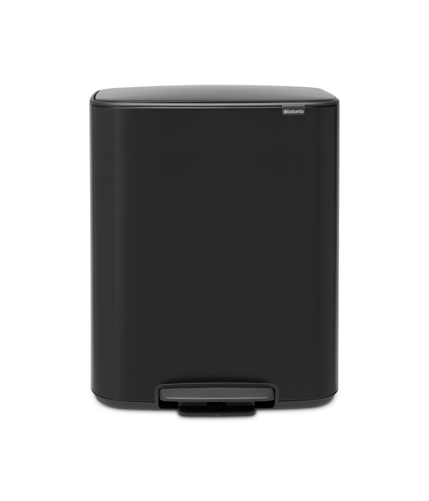 Brabantia Bo Pedal Bin with Inner Bucket 60L Matt Black