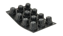SILICONE BLACK TRAY 12 WHOLES\1967.01