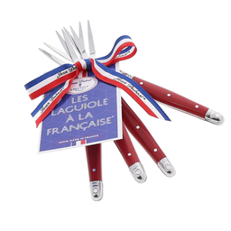 Jean Dubost "Laguiole à la française" Cocktail Fork Set (Red) \2840117