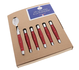 Jean Dubost "Laguiole à la française" Table Spoon Set (Red) \ 16074215