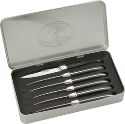 Jean Dubost Steak Knife Set  "Stand-Up" with Metal Box (Black) \ 0305014
