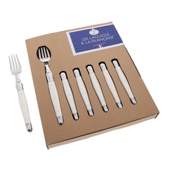 Jean Dubost "Laguiole à la française" Table Fork Set (White) \ 66285755