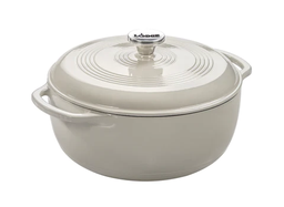 6 Quart Oyster Enameled Cast Iron Dutch Oven\EC6D13