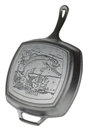 10.25In Lodge Wildlife Square Grill Pan Fish\L8SGPWLFI