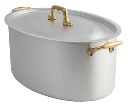 OVAL SAUCEPAN WITH LID BRASS HANDLES \ 1553028