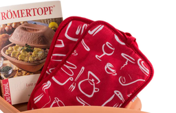Romertopf pot-holder red/white\48296