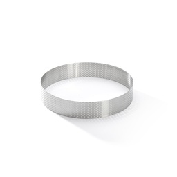 Straight edge perforated tart ring in stainless steel-Ø18.5 H 3,5 \3098.07