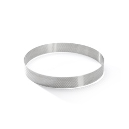 Straight edge perforated tart ring in stainless steel-Ø24.5 H 3,5 \3098.09