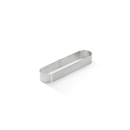 Stainless steel perforated tart ring - Oval 14X3.5X2 \3099.40