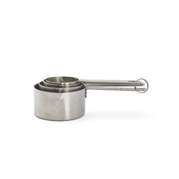 Set Of 4 Stainless Steel Measuring Cups (60, 80, 125, & 250 ml)