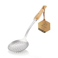 SKIMMER STAINLESS STEEL WOODEN BBOIS HANDLE \2701.0423