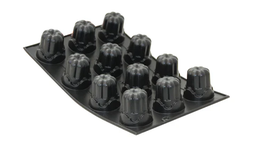 SILICONE BLACK TRAY 12 WHOLES\1967.01