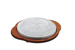 Round soapstone wenge base  30 cm \99011