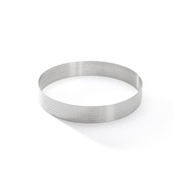 Straight edge perforated tart ring in stainless steel-Ø20.5 H 3,5 \3098.08