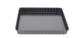 Square fluted tart mould with removable bottom 23CM \4709.2344