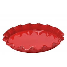 Ruffled Tart Dish 33 cm (Burgundy) \ 346087 