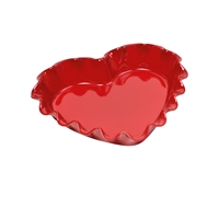 Ruffled Heart Pie Dish (Burgundy) \ 346177