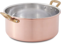 Cu Artigiana - Traditional medium copper saucepan (24 cm) \ 210/24 