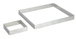 Stainless steel square tart ring, 2 cm height \ 3905.24 