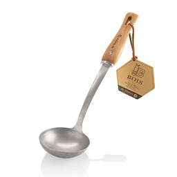 LADLE STAINLESS STEEL WOODEN -B BOIS \2701.02